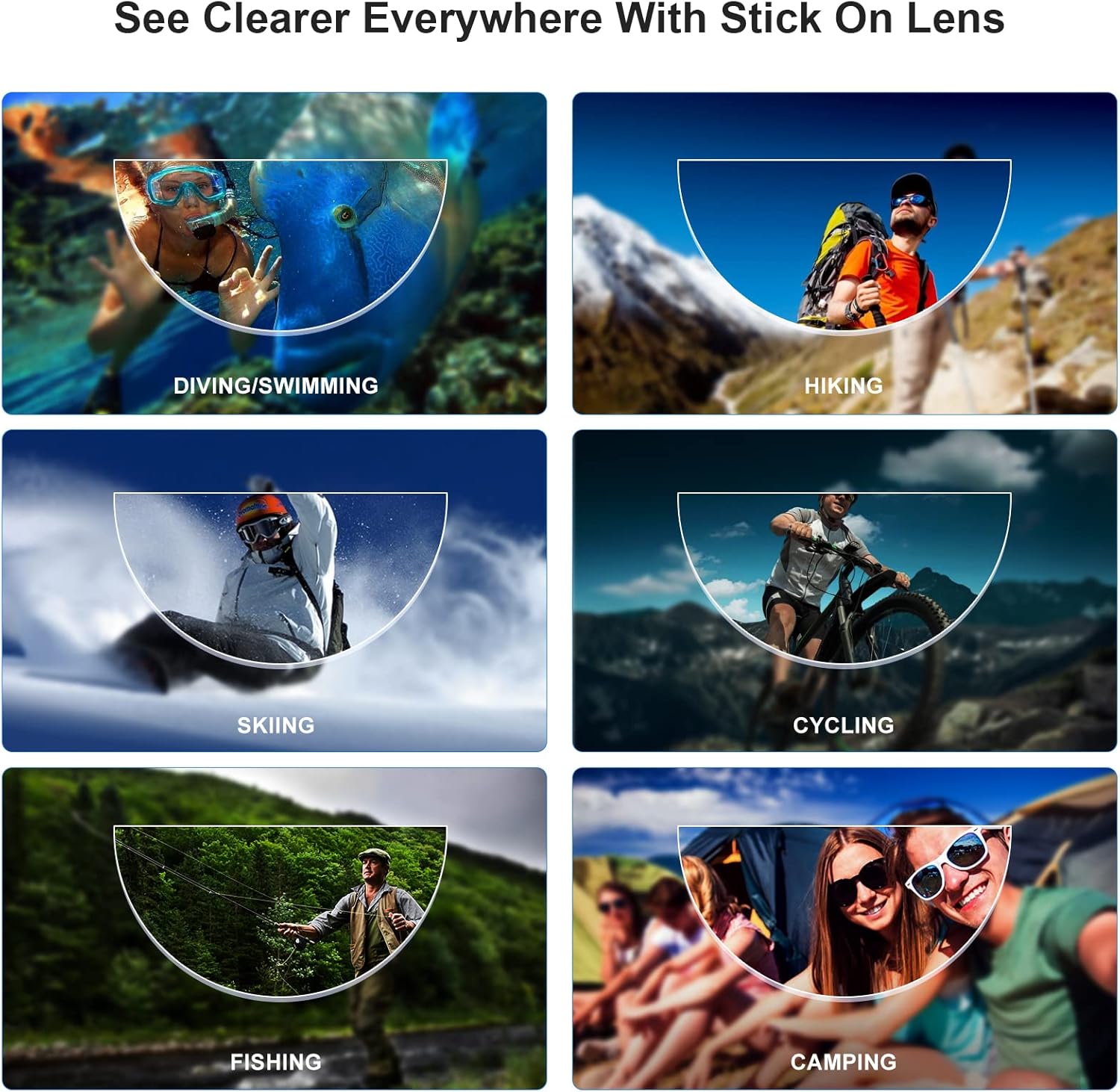 OKH 2-pack Stick-on Bifocal Lenses Reader, Adhesive Magnifying Reading Lenses for Glasses Goggles, No Water Needed - Image 6