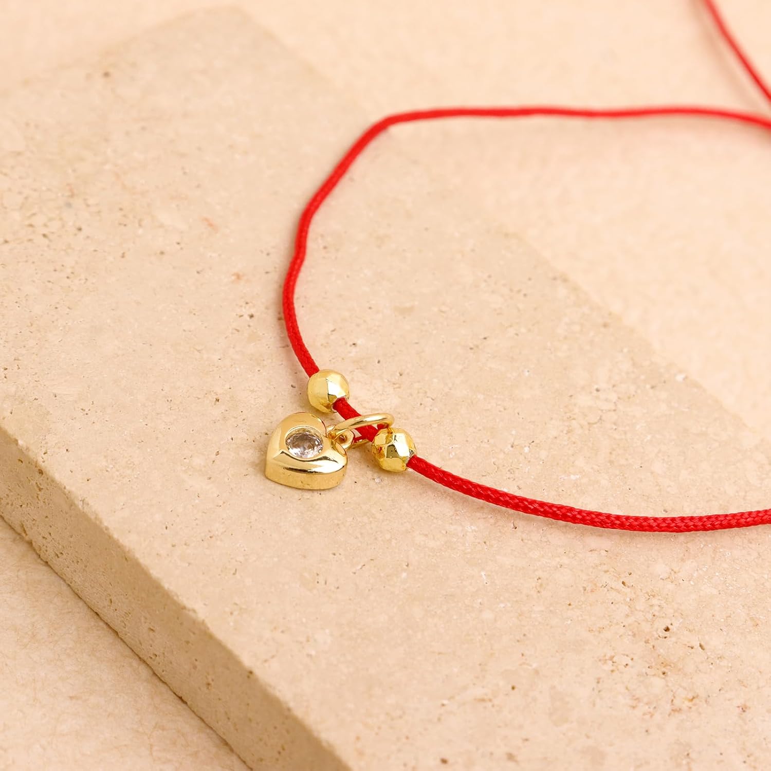 Dainty Heart Charm Rhinestone Bracelets for Women, Minimalist Handmade Adjustable Stackable Red String Braided Strand Bracelet Fashion Jewelry Gift. - Image 6