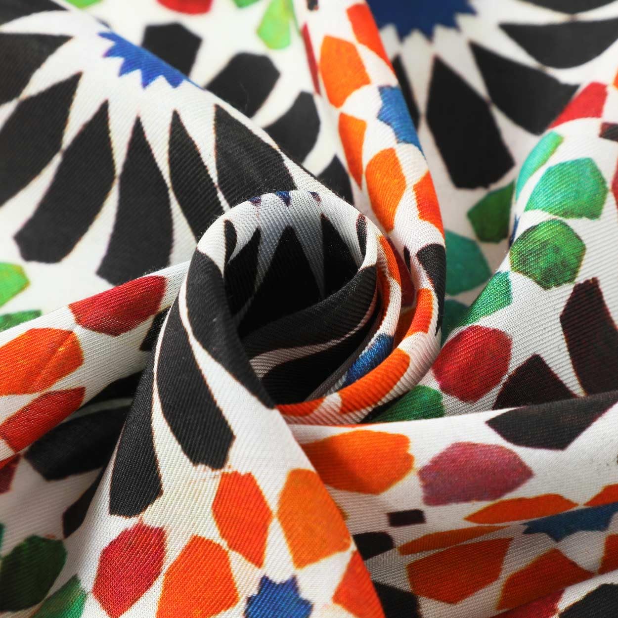 Hamzah Großer Schal für Damen | eleganter mehrfarbiger Druck | Frühling Sommer Herbst und Winter | langer Schal 180 x 65 cm | Pashmina Modal | originelles Geschenk für Damen | Mosaik-Kollektion