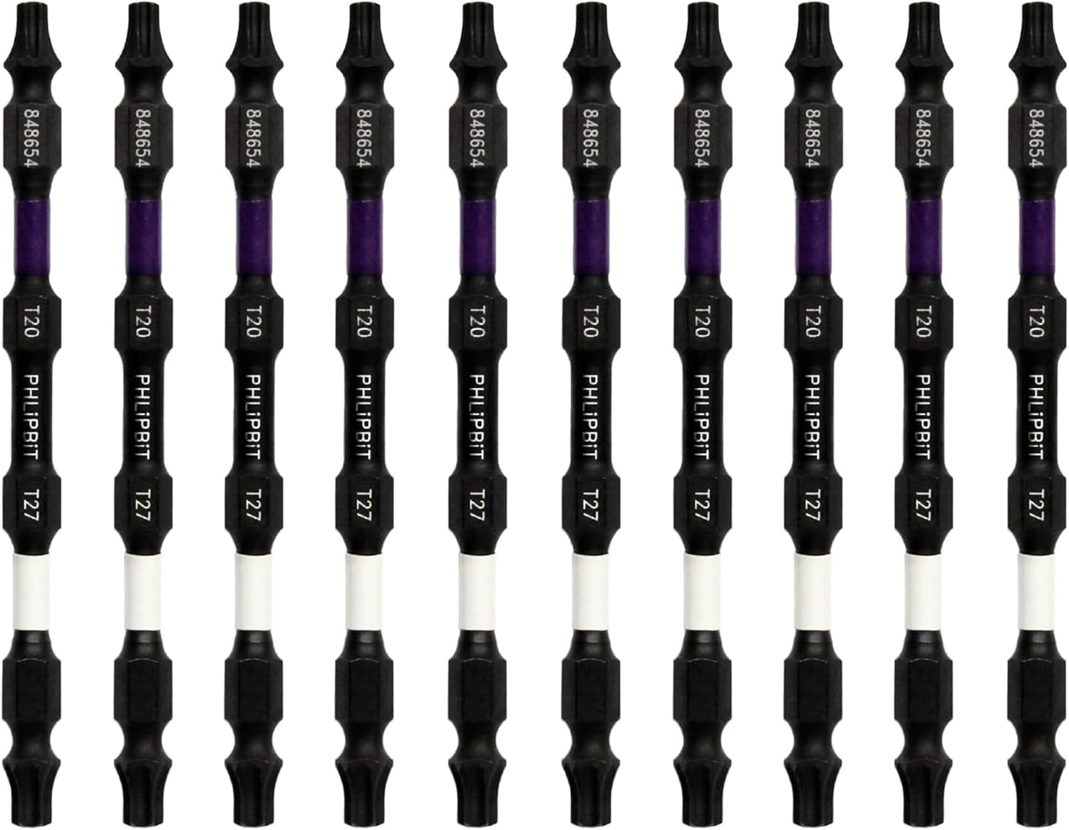 ORiGiNAL - T25+PH2, 6 INCH, 5pk. Double End+Double Duty, 1/4" Hex IMPACT BiT, USA-IRPB6T25PH2-5 (LIME T25+PH2 BLUE Drives #25 Torx/Star/GRK+#8/10 Phillips Screw) "ULT" MULTi Compatible