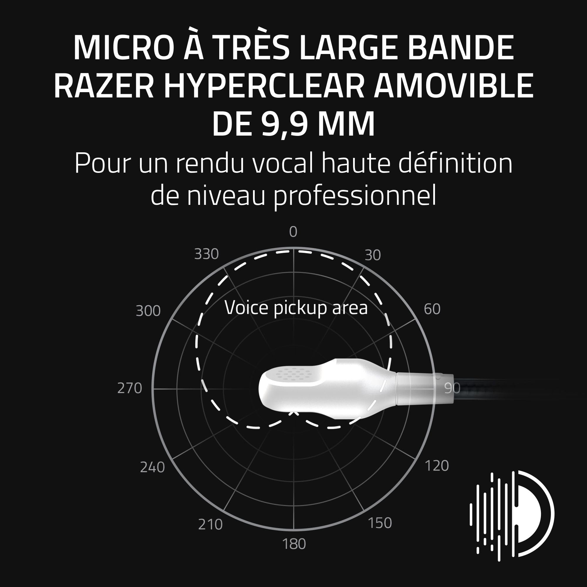 Razer BlackShark V3 - Casque sans Fil pour l’Esport - Haut-parleurs en Titane de 50mm - Micro HyperClear Amovible - THX Spatial Audio - Wireless 2,4Ghz & Bluetooth - Profils FPS - PC/Mac | Blanc