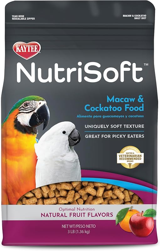 Alimento para Aves Kaytee Nutri Soft para Araras e Cacatuas, 1,36 kg