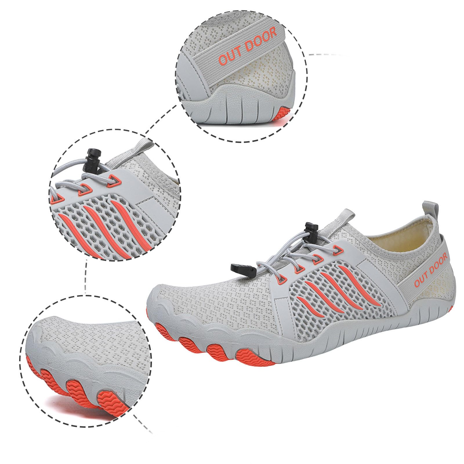 barfußschuhe damen weiß, wasserschuhe damen schwarz, schnell trocknende badeschuhe, rutschfeste wasserschuhe, atmungsaktive fitnessschuhe, unisex trailrunning-schuhe, yoga, strandschuhe, poolschuhe