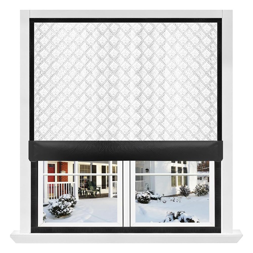 Koolenry Insulated Window Cover Waterproof Thermal Insulated Blackout Window Insulation Kit, Fits Up to 36x59 Inch Window to Keep Warm in Winter for Winter to Keep Warm