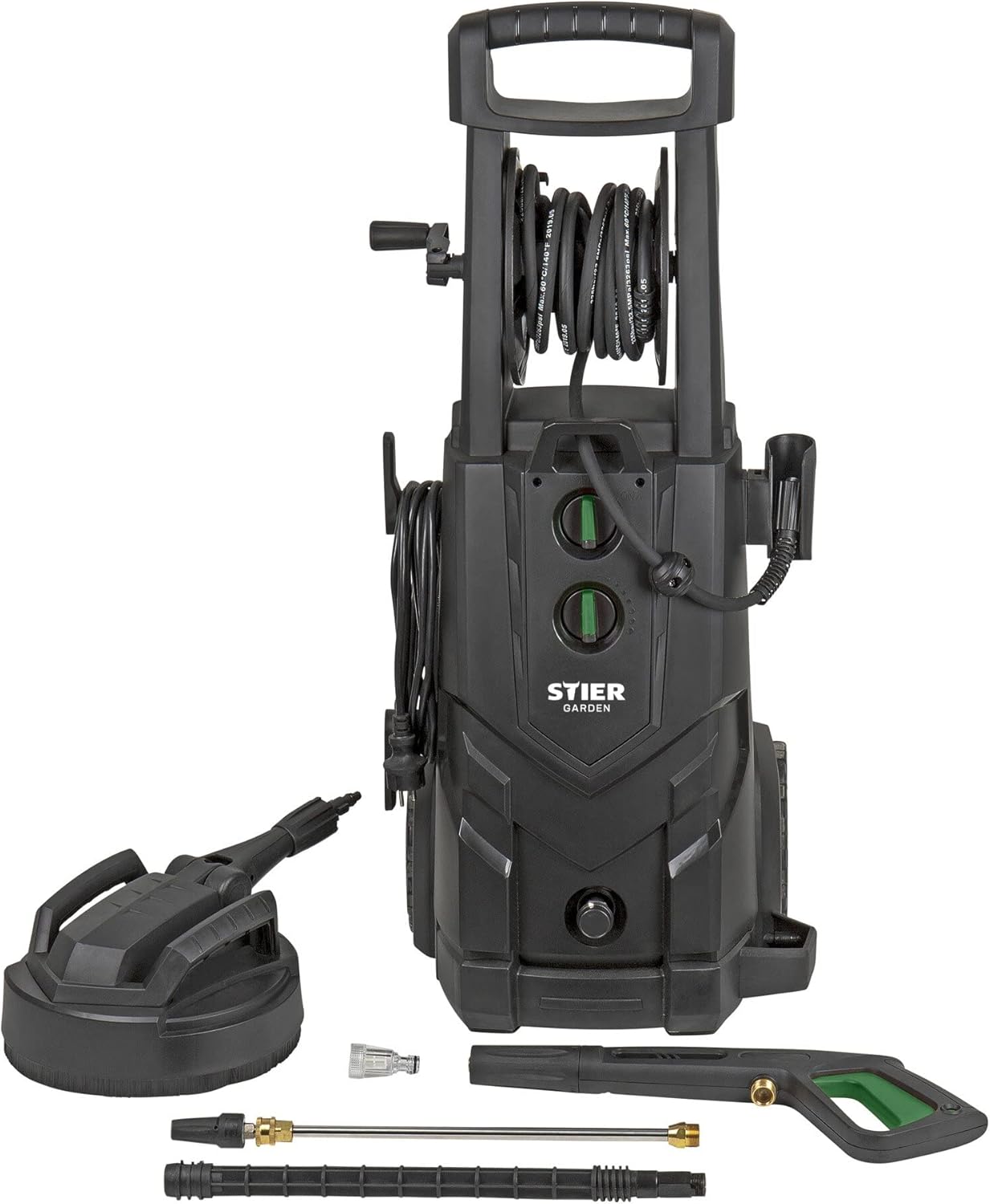 Side view of STIER SDR-300 Pressure Washer showing detergent tank
