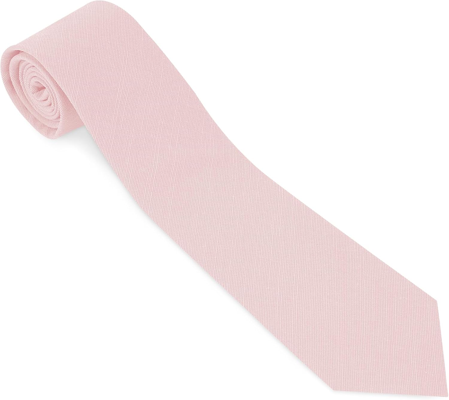 Men’s 2.5-Inch Slim Solid Cotton-Linen Necktie with Gift Box