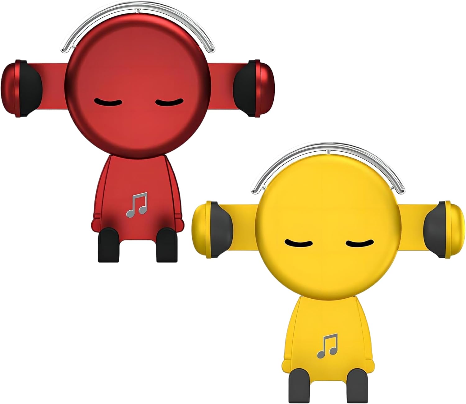 Delightful Cartoon Designed Car Phone Mount – A Universal Car Accessory, Multifunctional Vent Navigation Mount with Hook Tail Clamp –Functional and Dependable (Red+Yellow)