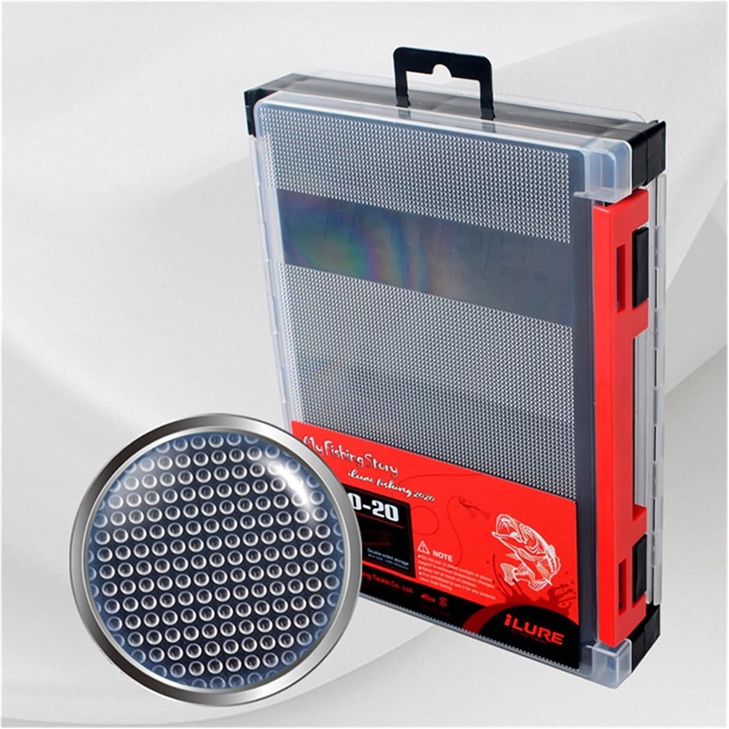 Storage Boxes and Trays Multi Compartments Fishing Tackle Box Multifunctional ABS Plastic Fishing Box Bait Tackle Lures Hooks Storage Case with Removable Divider (Color : Red)