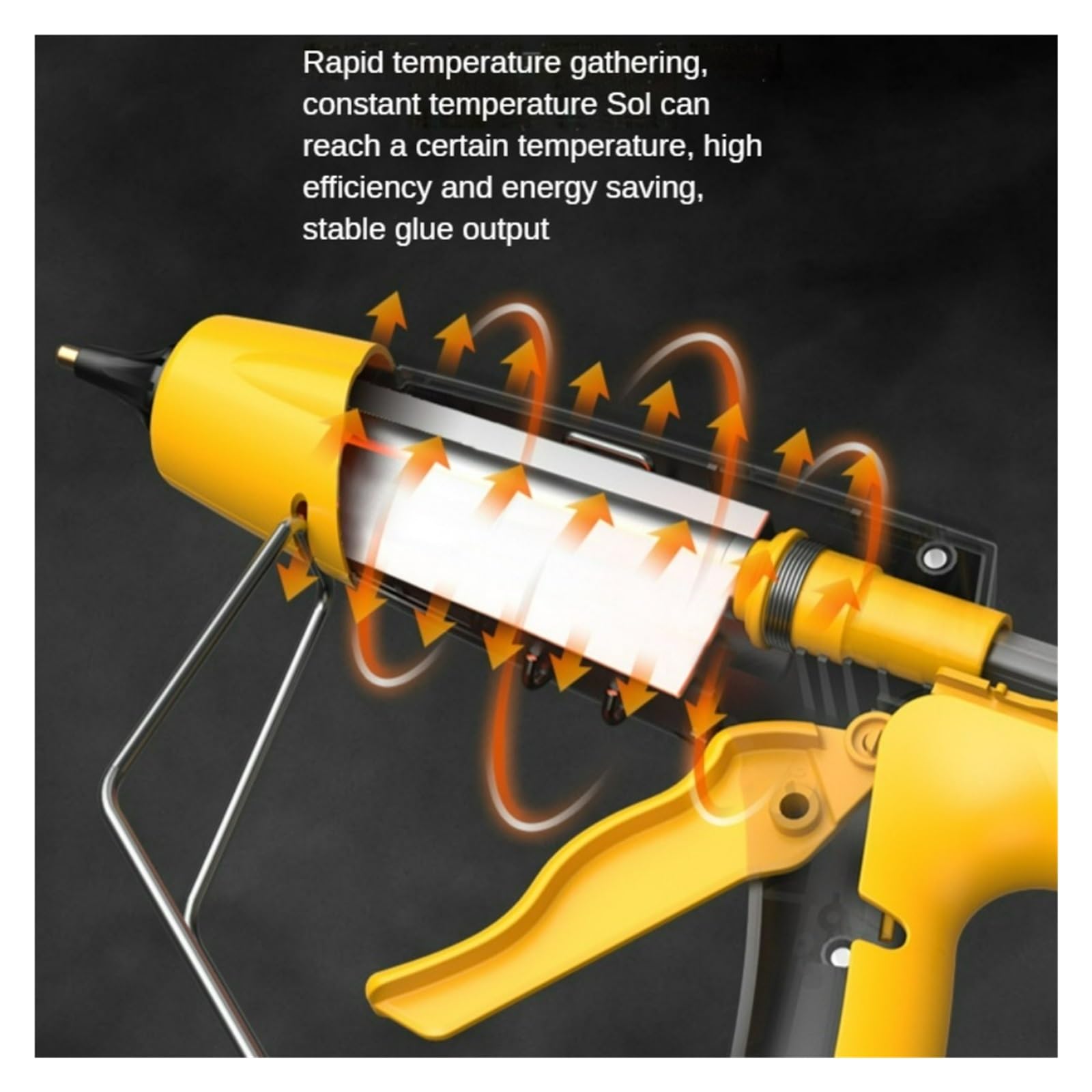 Pistola de Pegamento termofusible Profesional de 300 W con Temperatura Digital Ajustable y Boquilla de Cobre para Barras de 11 mm, Herramientas industriales con Silicona de Calentamiento rápido