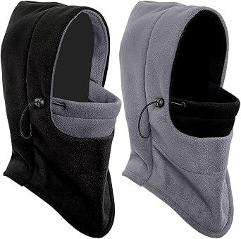 2 Pack Balaclava Ski Mask,Winter Warm Fleece Hat for Cold Weather,Windproof Neck Warmer Snow Gear for Men & Women