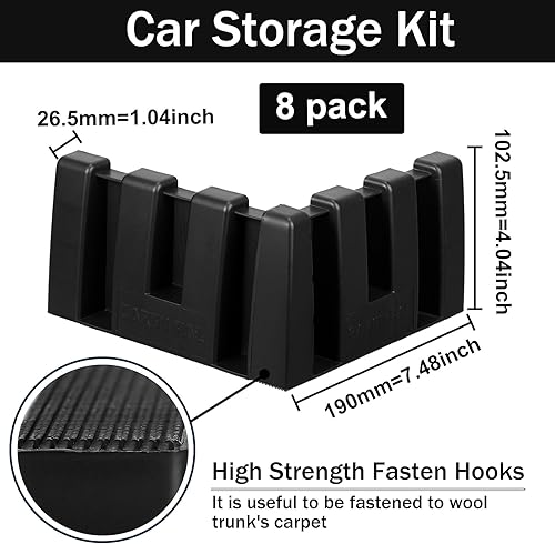 Miniatura 2 de Datanly 8 juegos de bloques organizadores de maletero de automóvil para la parte trasera de SUV, multiusos, para maletero de automóvil, bloques