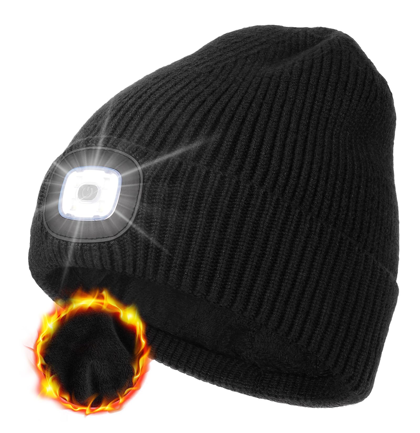 MELASA Fleece Lined LED Beanie