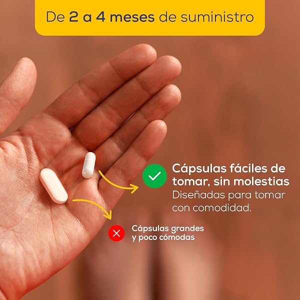 Magnesio Complex - Citrato, Bisglicinato y Óxido de Magnesio Triple - Alta Absorción - Reduce Cansancio y Fatiga, Alivia Dolor Articulaciones y Músculos – Favorece la Síntesis de Colágeno 120 cápsulas - 3