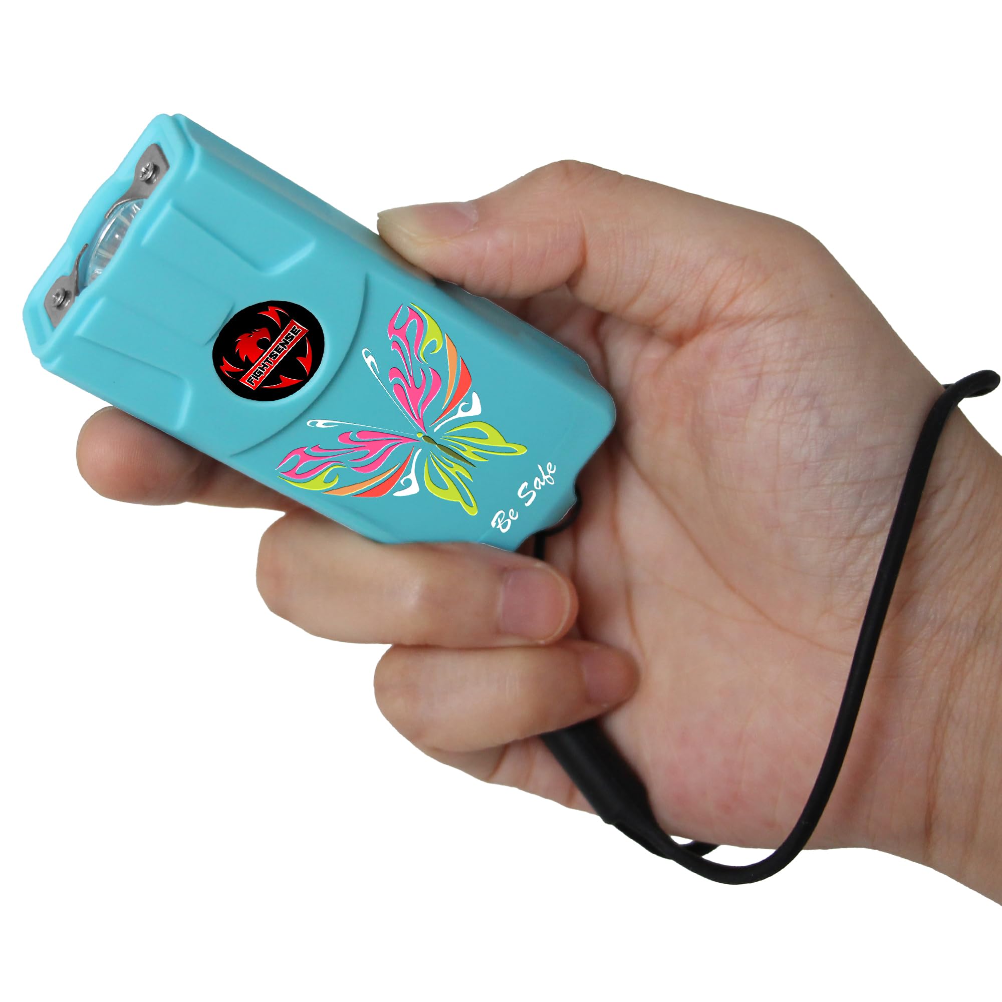 FIGHTSENSE Flashlight Stun Gun for Self Defense – Rechargeable Stun Gun for Women – Compact & Powerful Self Defense Flashlight