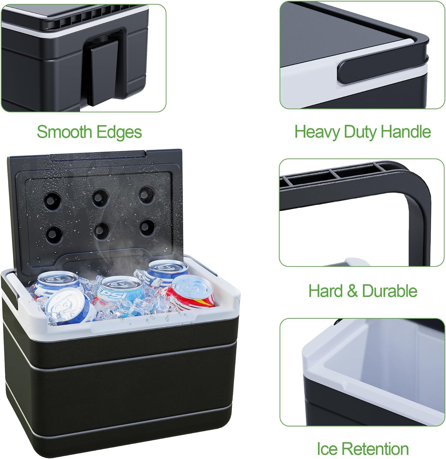 10L0L Golf Cart Ice Cooler Universale Isolato Portatile Cooler Leggero Scatola di Ghiaccio con Kit Staffa di Montaggio per Yamaha, EZGO, Club Car, OEM 102588101 103886801