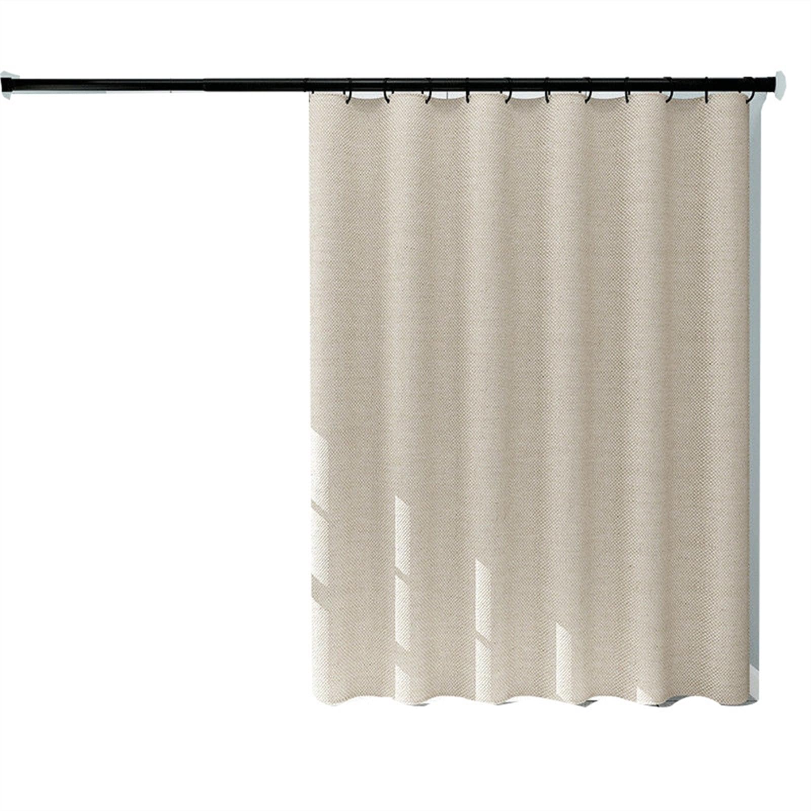Cortina de ducha de poliéster impermeable con función antimoho, 80 x 180 cm, con ganchos