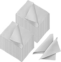 Vista 1 de 200 piezas de paño de limpieza de joyería paños de pulido de doble cara paños de limpieza para gafas de oro plata y platino monedas de reloj 236 x