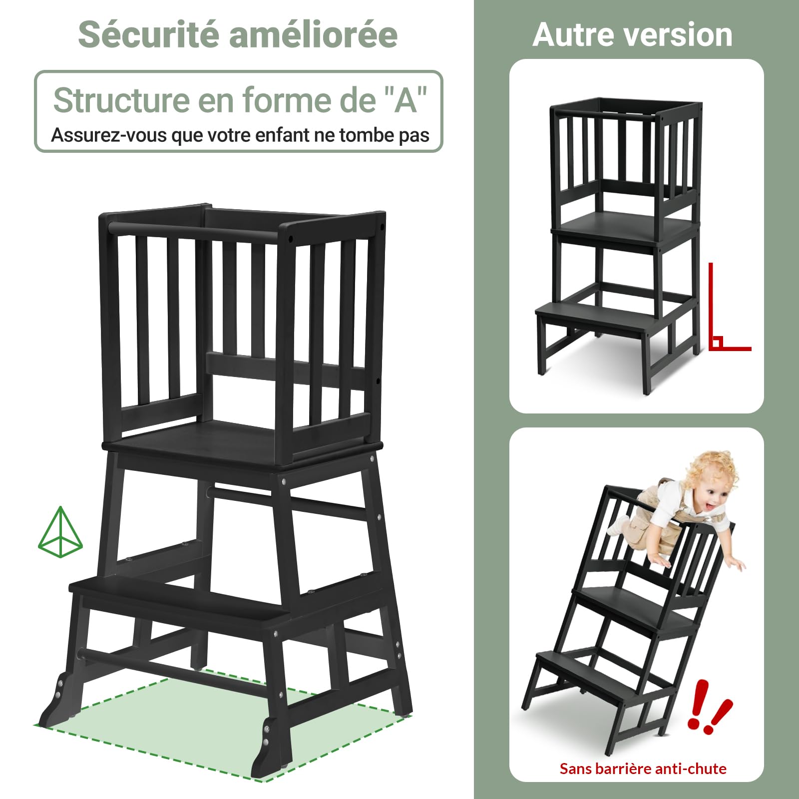 Hannie | Slimme Kinderstoel voor Thuis & Onderweg | White Sand