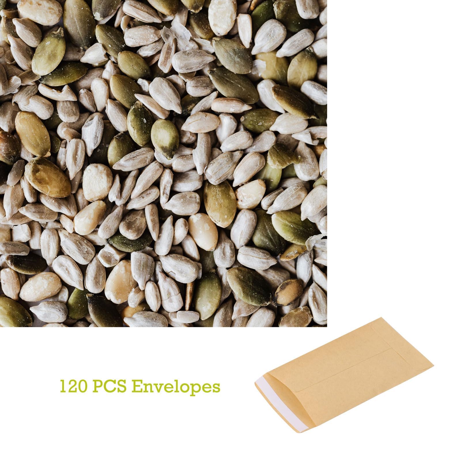 Empty Envelopes 120 Pcs Seed Envelopes With Clear Window - Resealable ...