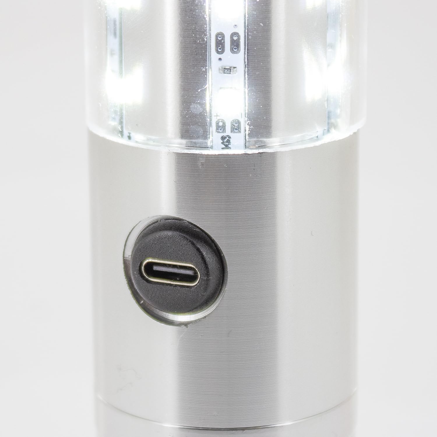 4 LED stroboscopici per servizio di bottiglie, luce ricaricabile, luce a mano, lampada luminosa a LED fluorescente per discoteche, karaoke, matrimoni, feste, forniture di attività (Argento). 4 pezzi.