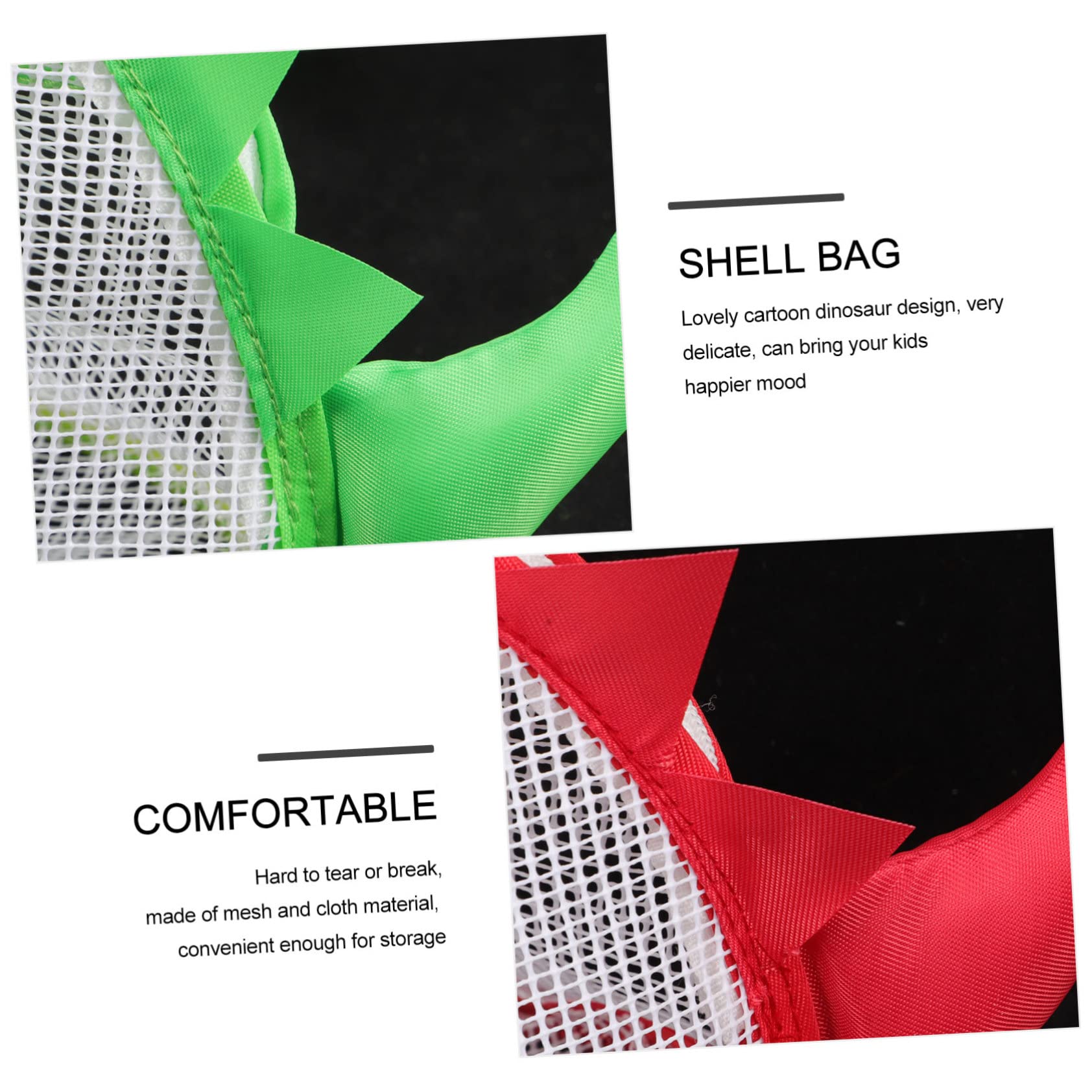 SOIMISS 6pièces Kids Beach Bags De Plage Dinosaure Maille Poche De Rangement Pour Jouets Et Coquillages Pour Garçon Fille