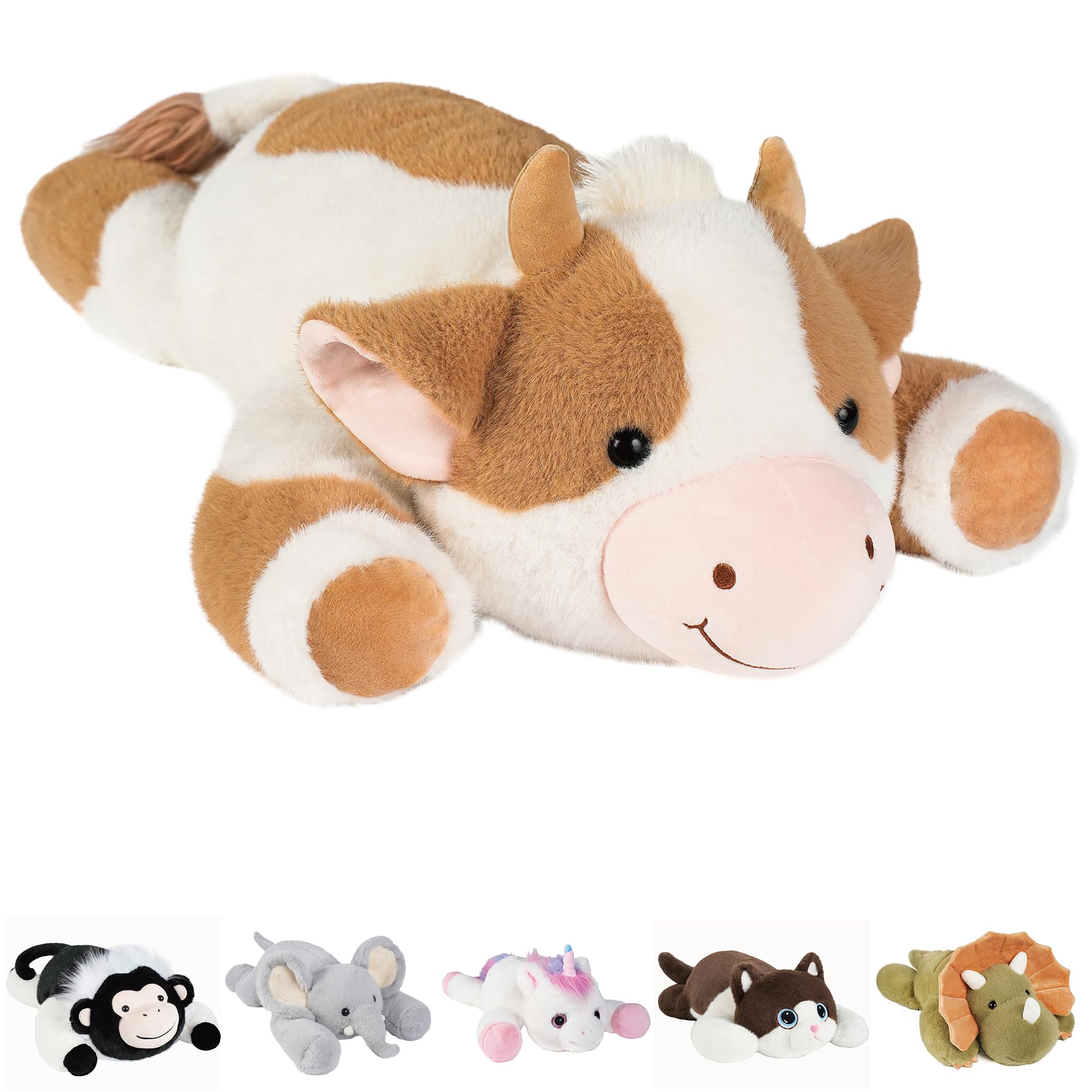 GILFWM Weighted Stuffed Animals Cow - 20.5