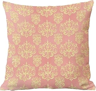 Housse de coussin Damas en feuille d'or - Décoration de maison - Pour salon, chambre à coucher, canapé, lit - Cadeau d'anniversaire