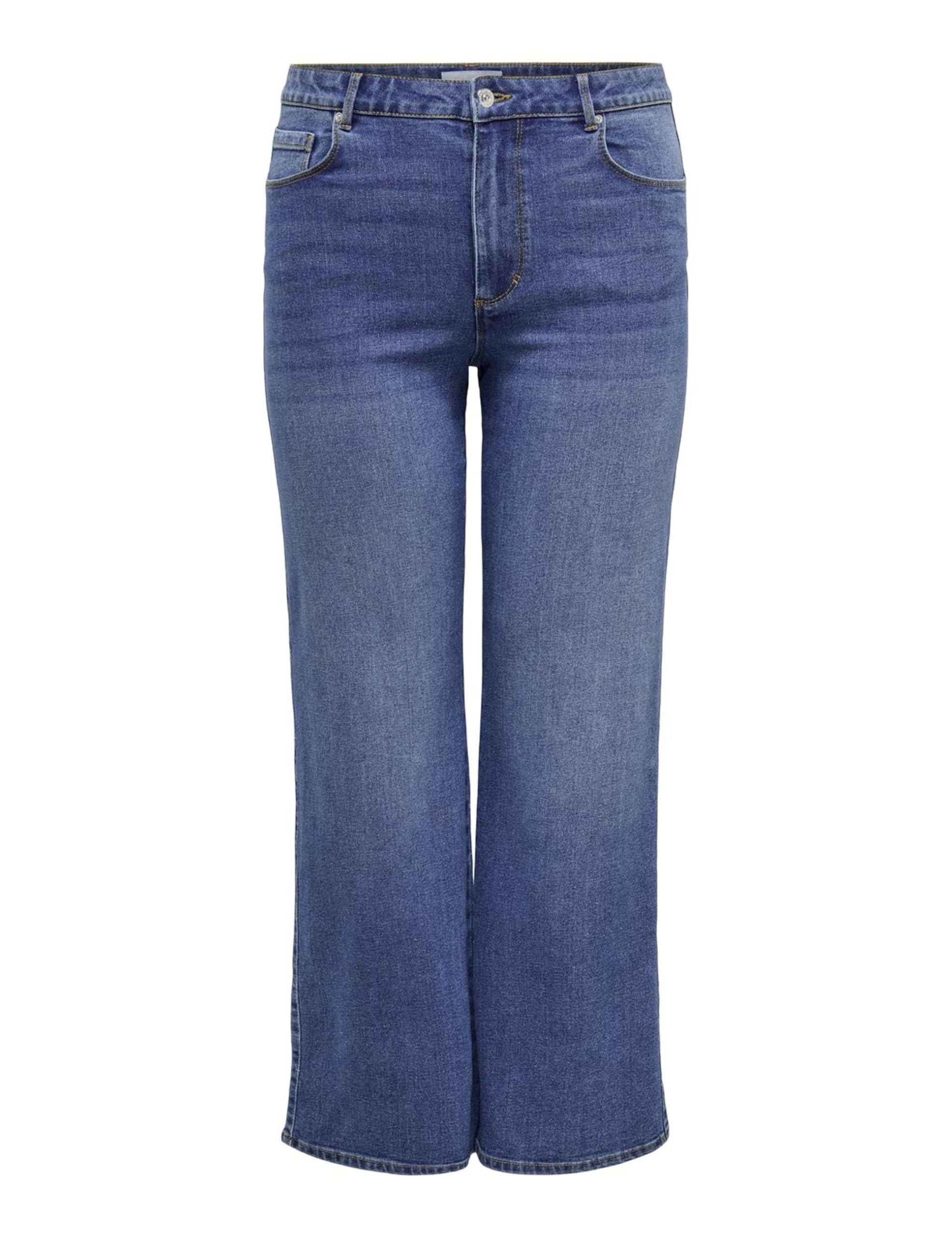 ONLY Carmakoma Women's Carsnow Hw Wide DNM Jeans PIM MBD Noos, Medium Blue (Medium Blue Denim), 46W x 34L
