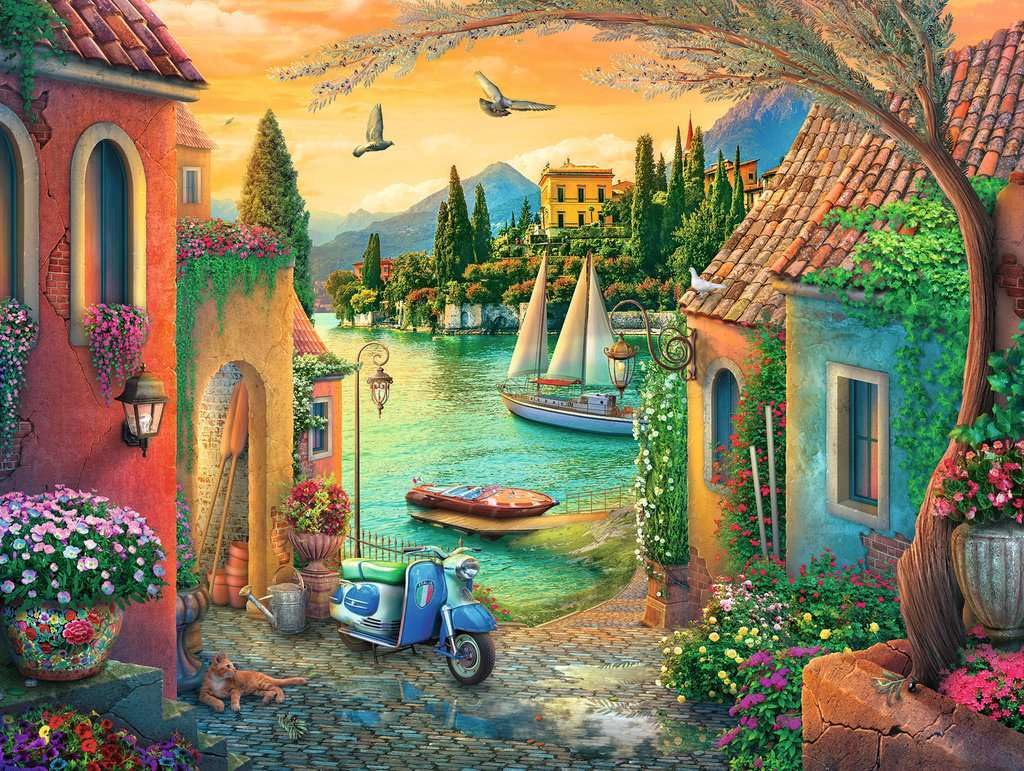 Amazon.com: Ravensburger European Villa Views 750 Piece Large