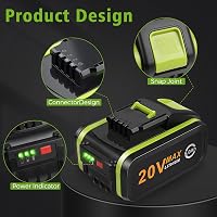 LabTEC 20V 5000mAh Akkumulátor Csomag (2db) - Worx WA3553 WA3760 WA3765 Kompatibilis Lítium-ion Pótakkumulátor Elektromos Szerszámokhoz 3