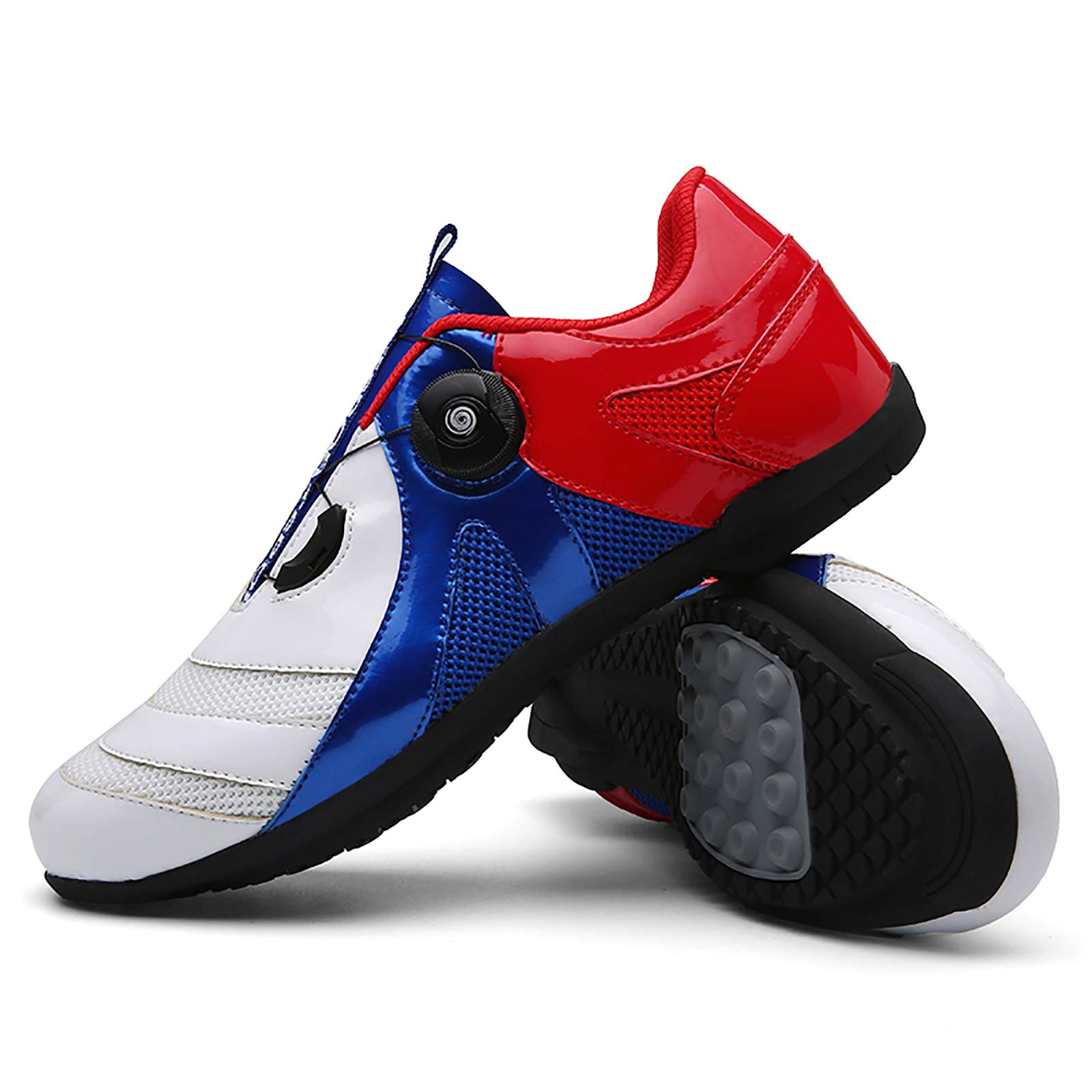 HGFDSA Road Bicycle Shoes Indoor Cycling Exercise Shoes, Perfect for Road Racing Bikes, Cycling Shoes Outdoor Mountain Bike Shoe with Rotating Buckle for Quick Lock Cleat Shoes