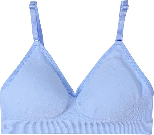 Miniatura 2 de HIVOF Sujetador camisola cómodo para niñas con correas finas ajustables, paquete de 5