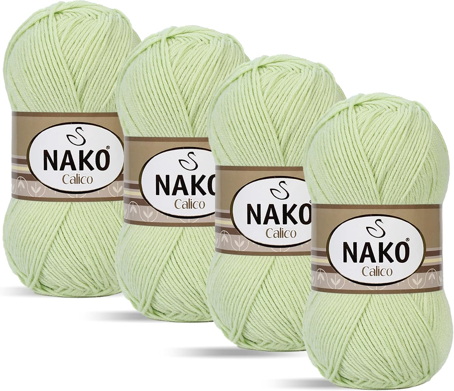 Nako Calico,Cotton Knitting Yarn,(4Balls) Each Skein(Ball) 3.53 Oz (100g),You can use it for Knitting Shawl, Dress, Cardigan, Sweater, Amigurumi, Bikini, Placemat, Shawl (Bud 6707)