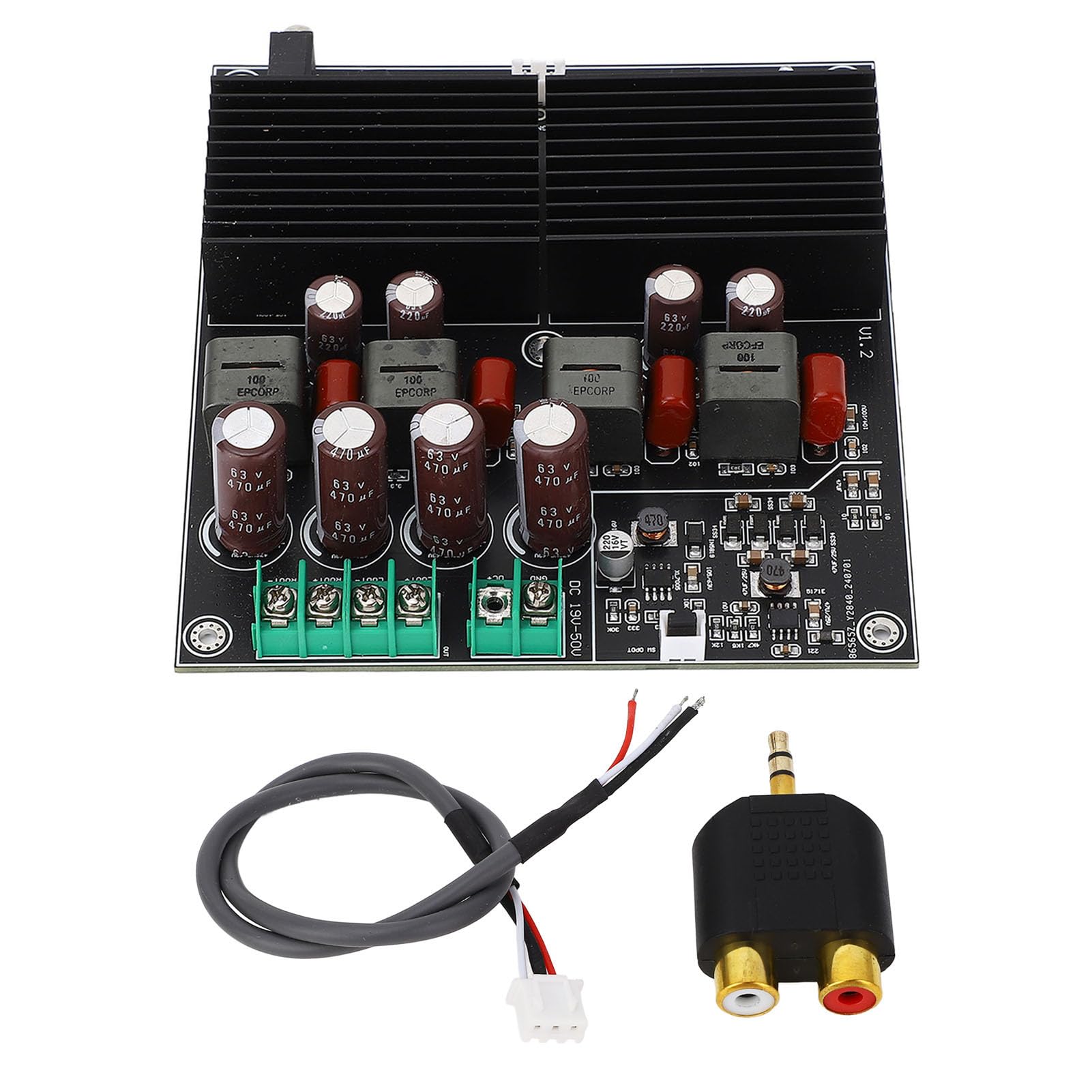 Scheda Amplificatore di Potenza Classe D TPA3255 a 2 Canali 600W+600W, Modulo Amplificatore Audio Digitale per Varie Apparecchiature Audio