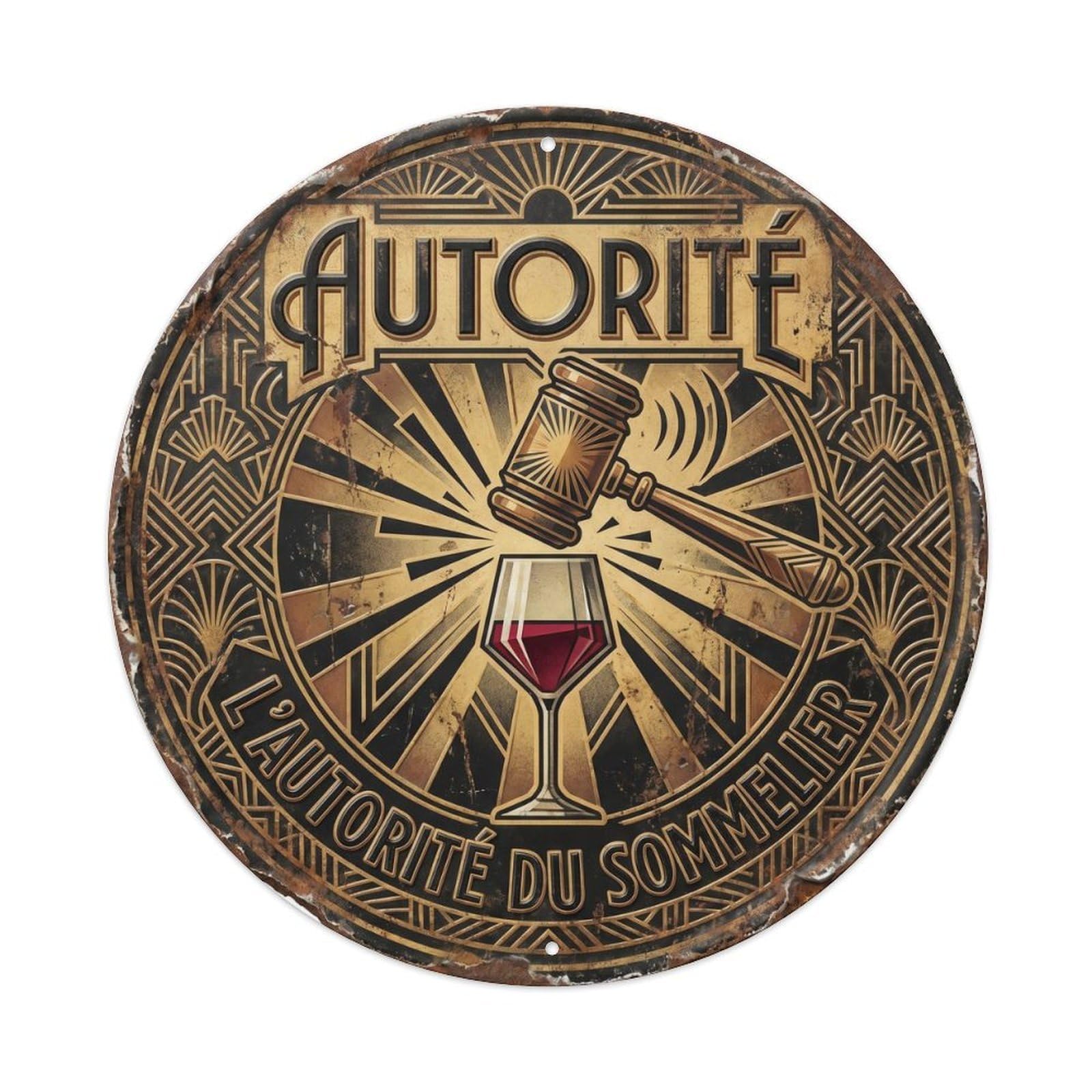 Authority Humorous Tavern Authority Vintage Metal Tin Sign Plaque Wall Decor for Cafe, Club Bar, Office, Garden Metal Poster 8x8Inch