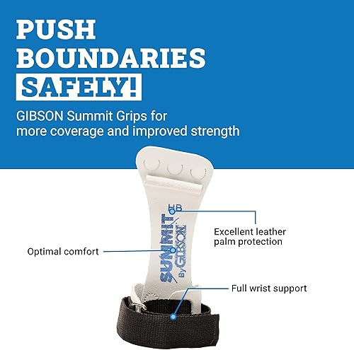 Miniatura 2 de Gibson Athletic Summit High Bar Gymnastic Grips for Boys, Durable Leather Grip for Secure Grip, Hand Grips for Early Competitor Gymnasts, Gymnastics