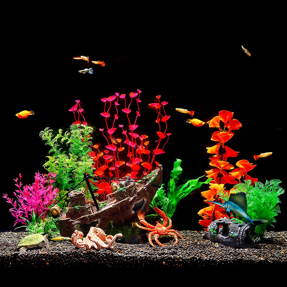 Buy Aquarium Fish Tank Decorations Theme Set Plastic s Fish Cave