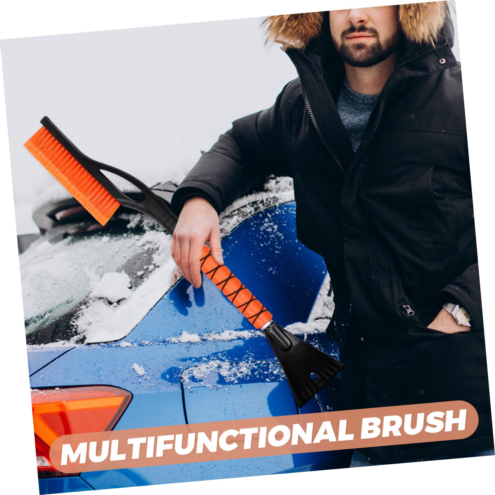 ABOOFAN 2pezzi Raschietto per Neve Resistente per Parabrezza e Finestrini Auto Raschietto per Ghiaccio Estensibile Dispositivo per Rimozione della Neve