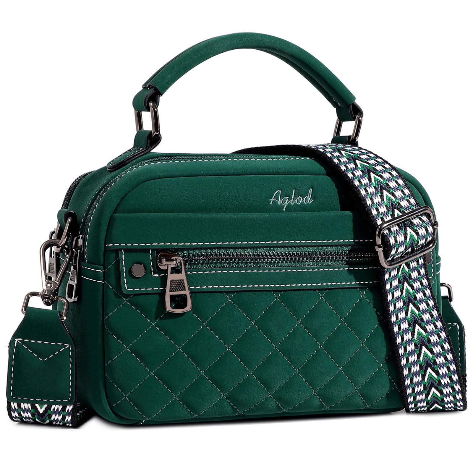 AGLOD Crossbody Bags for Women Vegan Leather Shoulder Handbags Small Cross Body Purses for Women Trendy with Wide Strap | Small, Trendy, with Wide