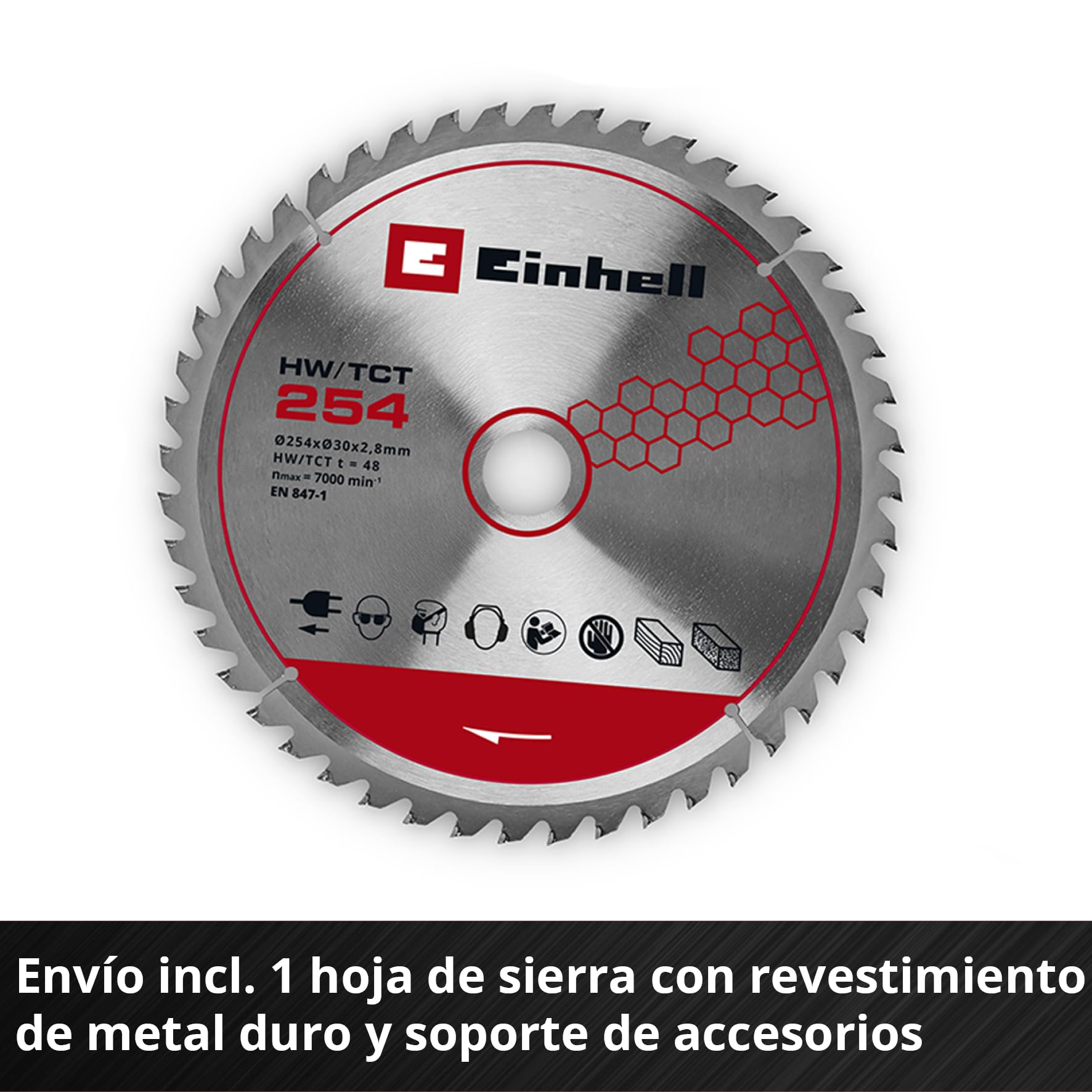 Einhell sierra circular de mesa TE-TS 10 T (2 000 W, altura de corte 9 mm, hoja de sierra Ø 254 mm, prolongación de mesa, tope angular, tope paralelo, bastón deslizante, conexión de aspiración)