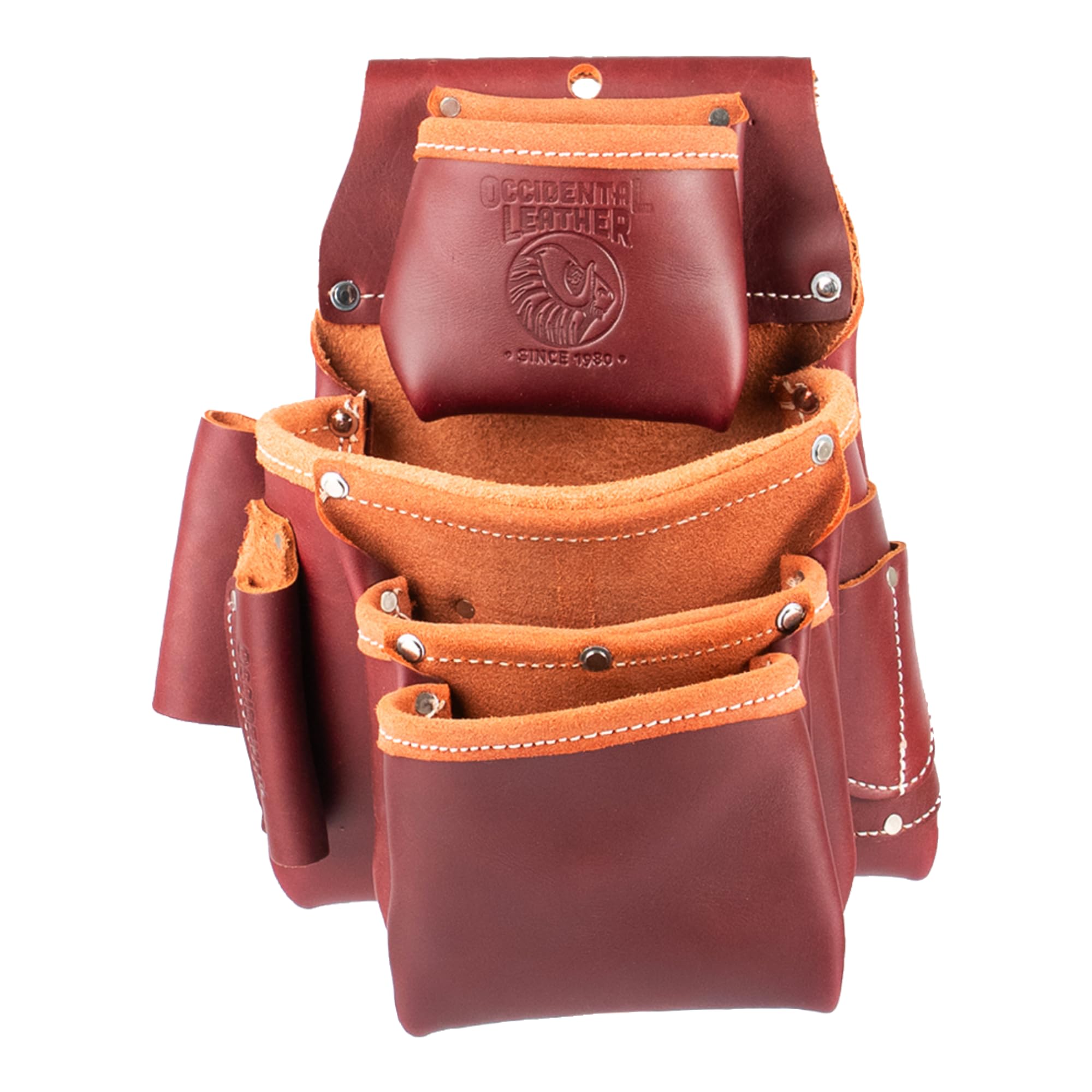 Occidental Leather 4 Pouch Pro Fastener Bag - Left Hand - 10 Pockets & Tool Holders - Made in USA