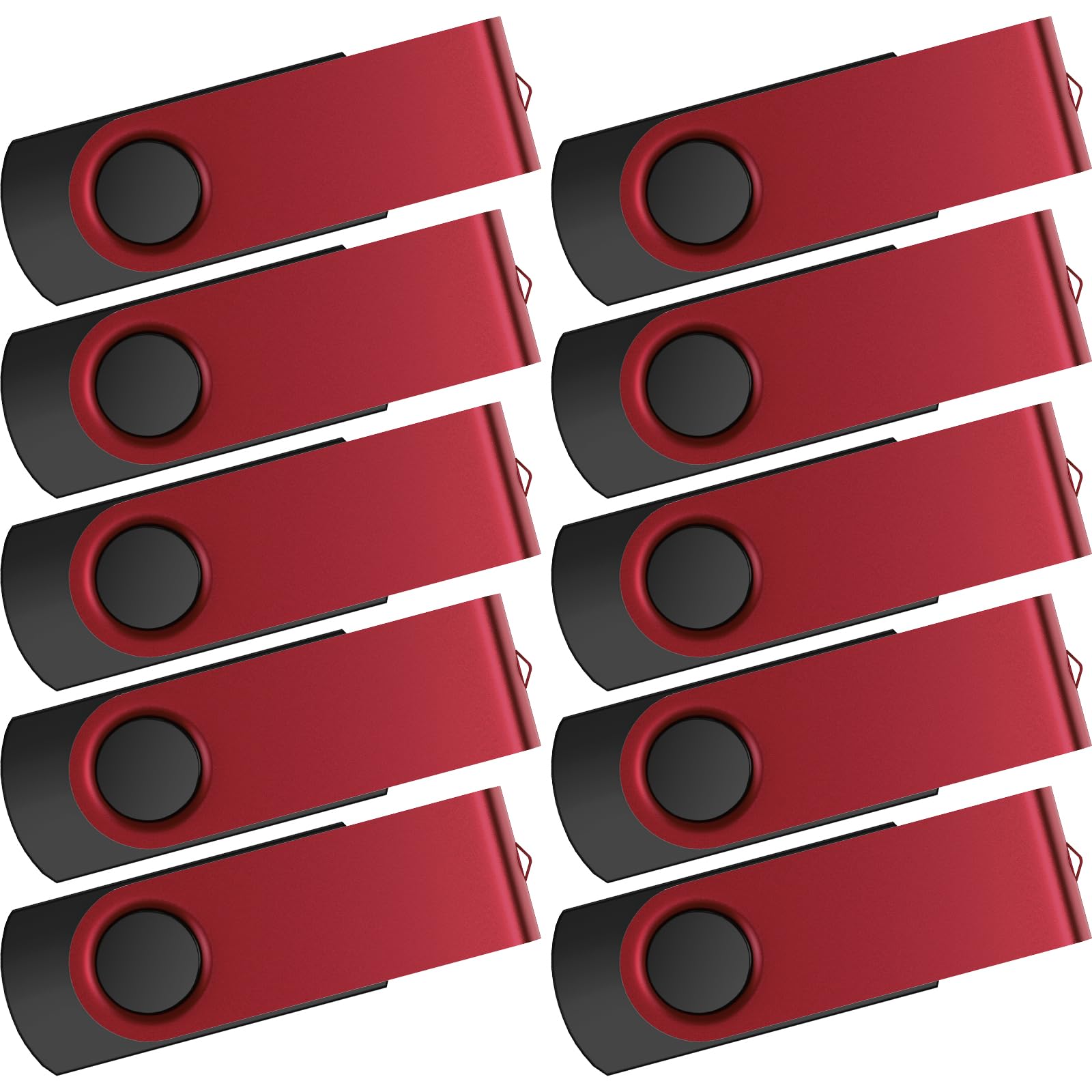 Kepmem Flash Drive 32 GB 10 Pack Thumb Drive 32GB USB Memory Stick,Red