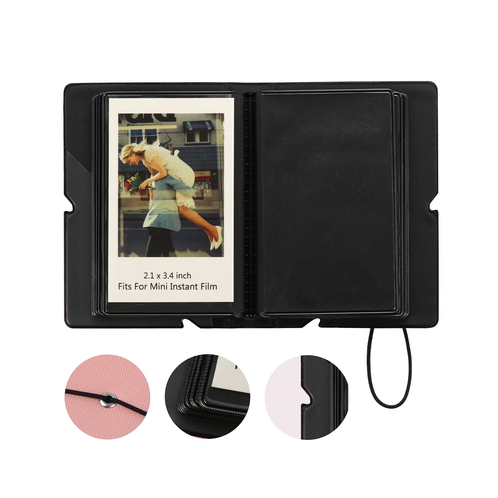 Mini natychmiastowy album fotograficzny Polaroid na aparat fotograficzny 7,6 cm Fujifilm Instax Mini 12 11 9 99 8 7+ 40 EVO, HP Sprocket, karty fotograficzne K-pop (brzoskwiniowo-różowe, 2 sztuki)