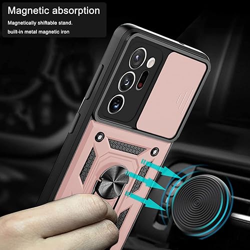 Miniatura 4 de Funda de teléfono para Samsung Galaxy Note 20 Ultra Glaxay Note20 Plus 5G con cubierta de cámara y protector de pantalla de vidrio templado, soporte