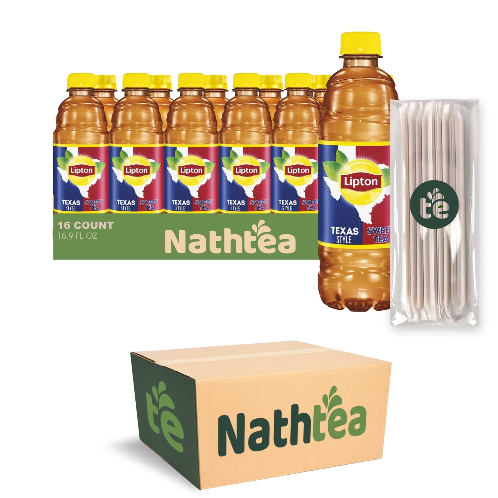 Lipton 16-Pack of Texas Style Iced Black Tea Plastic Bottle 16.9 fl oz