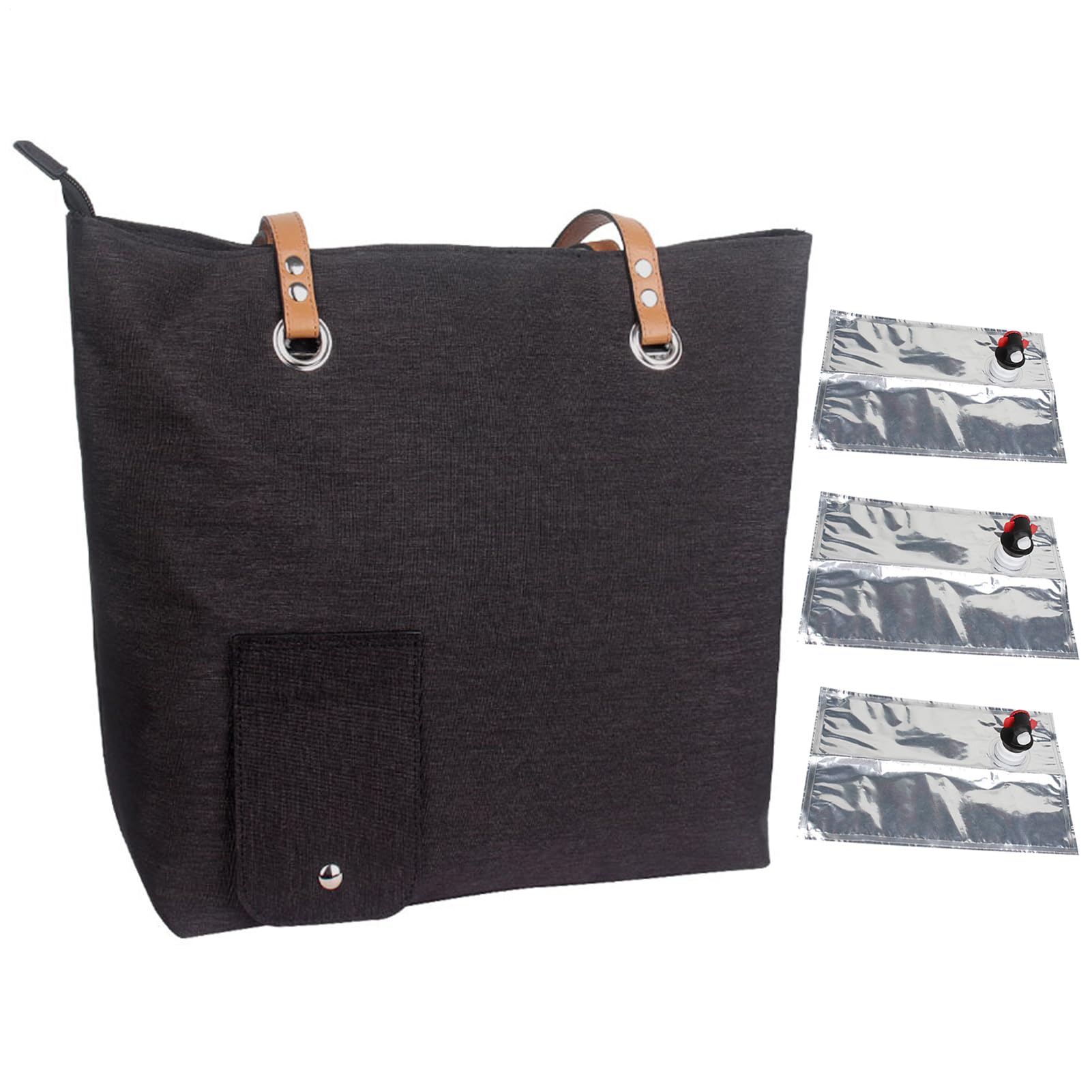 Sac à bandoulière fourre-tout dégradé - Design sac à vin de plage, organisateur multi-bouteilles isolé, grand porte-extérieur avec trois distributeurs de boissons | Accessoire de pratique pour