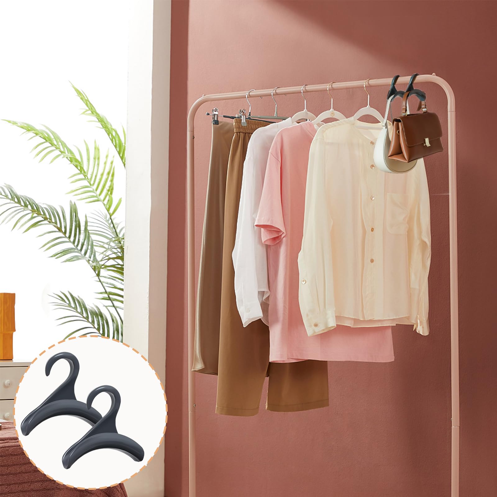 Juego De 6 Ganchos De Madera Para Pared - Percheros Minimalistas, Decorativos, Para Abrigos, Bolsos Y Toallas