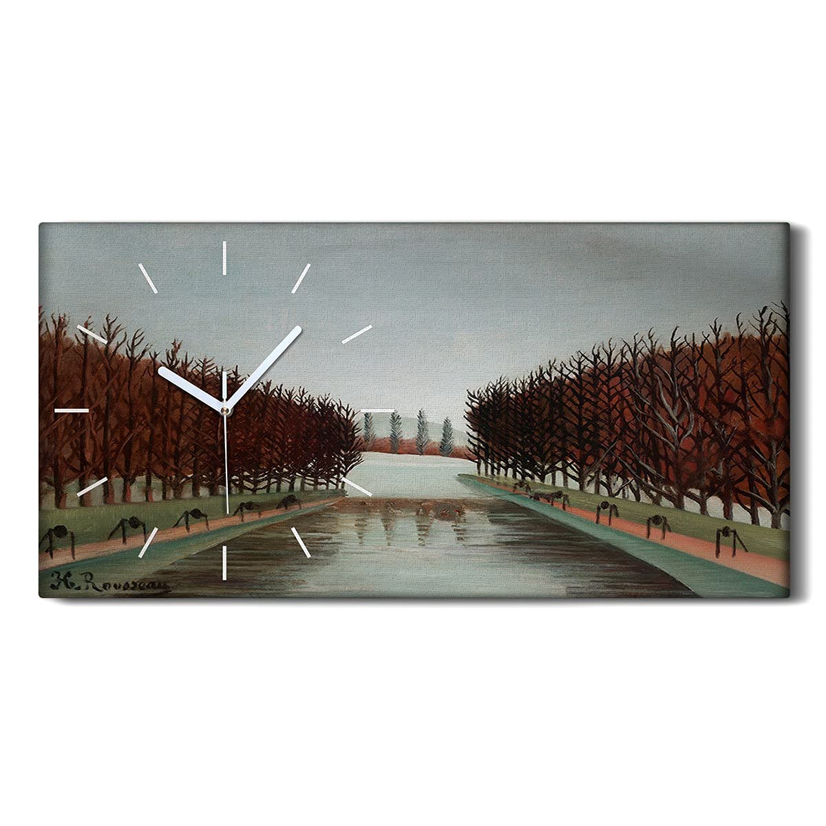 Horloge sur toile 60x30cm image art moderne decoration salon chambre