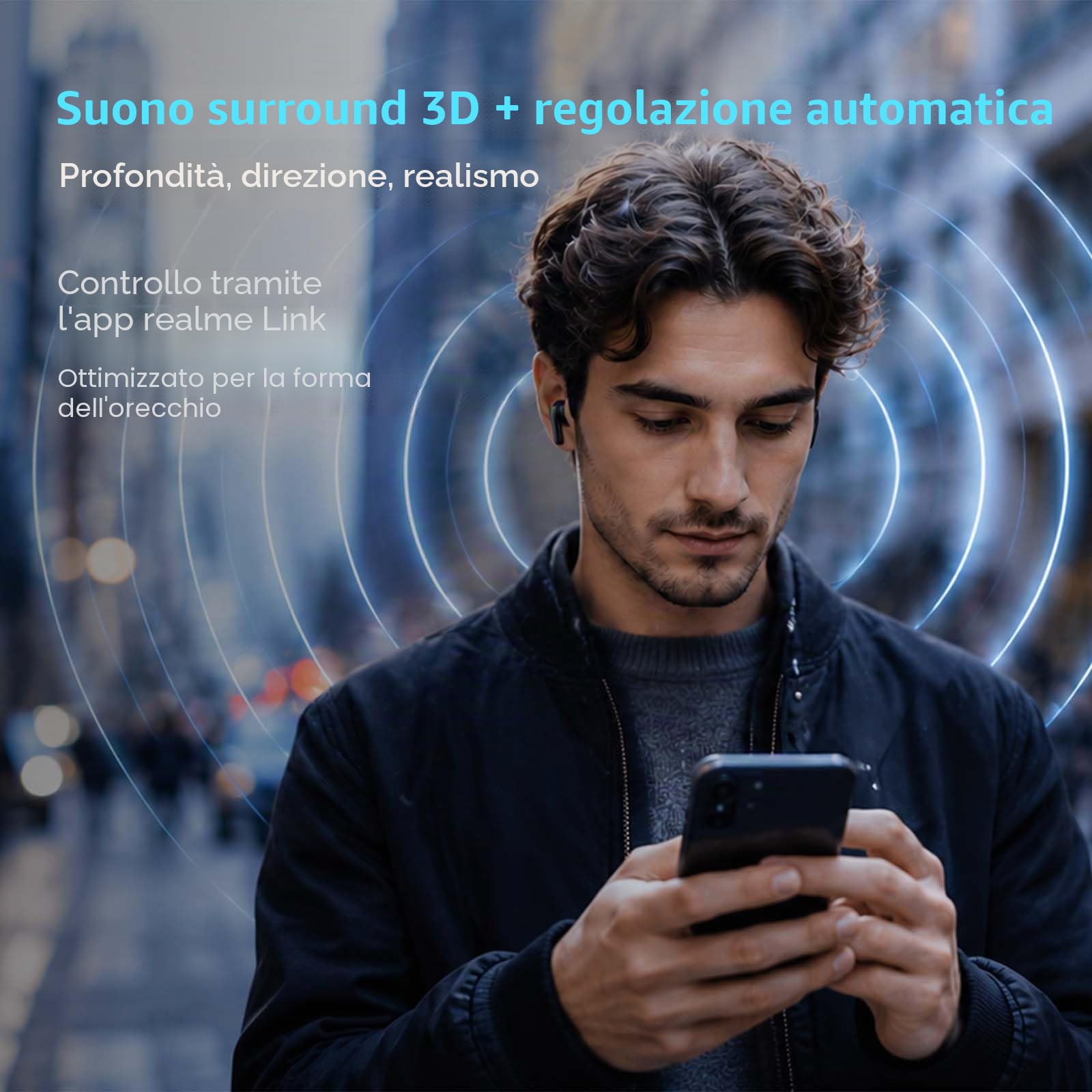 realme Buds Air 8 Pro Cuffie Bluetooth 55dB ANC adattiva, Auricolari Wireless con 11+6mm Doppio DAC Driver e 50 Ore Autonomia, Ear-by AI Assistente, Hi-Res LHDC 5.0 ​​Audio, Bluetooth 6.1 e IP55, Nero