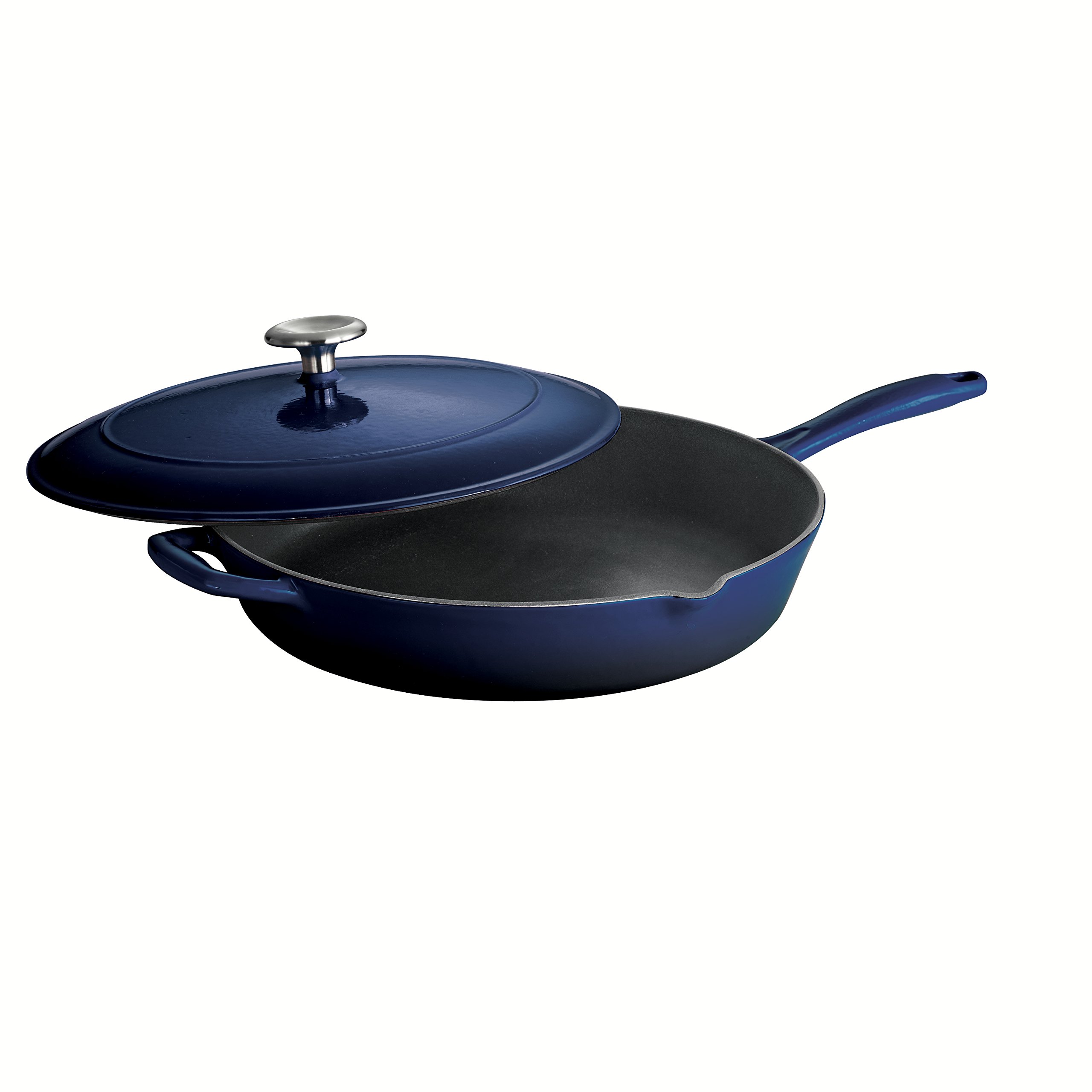 TramontinaEnameled Cast Iron Skillet, 12-Inch, Gradated Cobalt by Tramontina